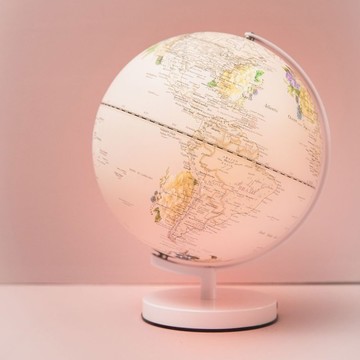 Skyglobe 12吋粉紅繡球花三段觸碰式地球儀(英文版)