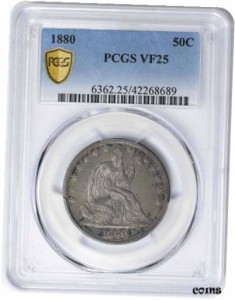 アンティークコイン NGC PCGS Liberty Seated Silver Half Dollar VF25