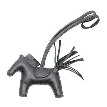 HERMES 愛馬仕 黑色 Milo羊皮 So Black Rodeo PM 小馬 吊飾 Y刻 【二手名牌BRAND OFF】