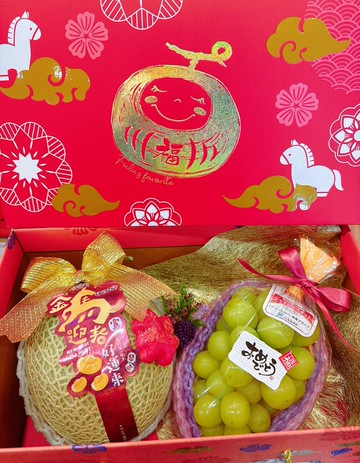 【帕查嬤嬤】《駿程 · 碧璽圓滿》--韓國麝香葡萄〡阿露斯哈密瓜 ??〡年節精緻水果禮盒