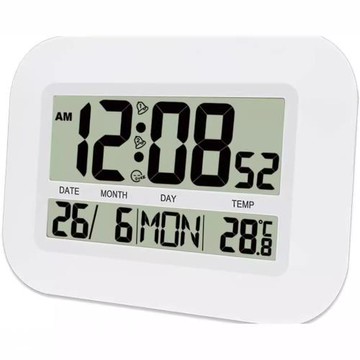 家用創意壁掛式鬧鐘臺式電子鐘大屏幕顯示帶實時室內溫度計