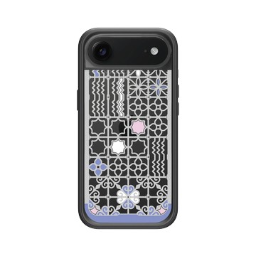 iPhone Air Mod NX -邊框背蓋組合 (相機按鈕) 黑 - 老屋顏 Old House Face - 台灣經典鐵窗花 - 東