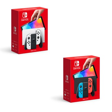 【電玩批發商】 NS Switch 新版主機 OLED 純白 紅藍 台灣公司貨 一年保固 白色/電光藍紅主機 可刷卡