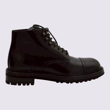 Dolce & Gabbana Black Leather Ankle Boots
