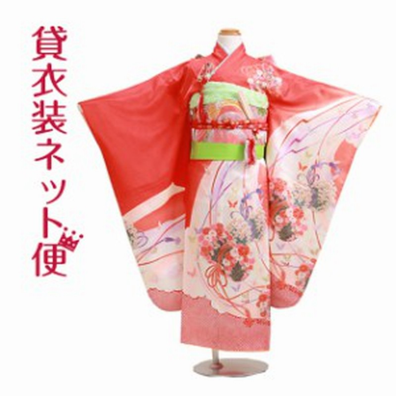 七五三着物セット 7歳 5歳 女の子 赤色 花束 107 送料無料 通販 Lineポイント最大1 0 Get Lineショッピング