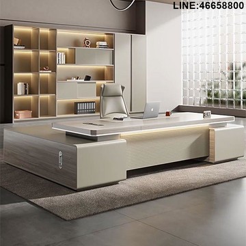 免運 開立發票 老板桌 老闆桌 總裁桌 經理桌 主管桌 大班台 實木老板桌 董事長辦公桌 辦公室家具老板桌椅組合輕奢高級感大板桌現代簡約經理安裝大班臺 支持訂製