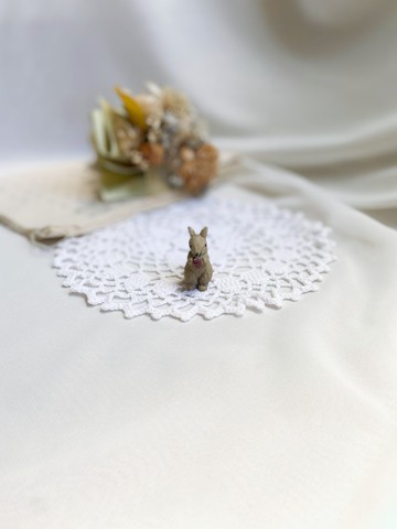 【好日戀物】德國帶回vintage早期手作迷你松鼠擺飾 微瑕