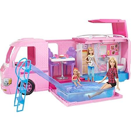 Barbie Camper Pops Out into Playset with Pool 並行輸入品