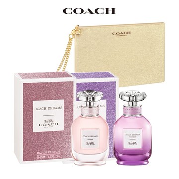 領券最高折$122【COACH】逐夢女性淡香精40ml+逐夢月光淡香精40ml(贈品牌晚宴包.附紙袋)快速出貨