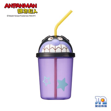 【正版公司貨】ANPANMAN 麵包超人-AN麵包超人轉蓋吸管杯(細菌人)-快速出貨