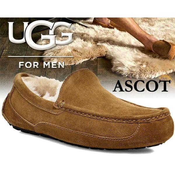 アグ UGG アスコット メンズ スリッポン UGG MENS ASCOT CHESTNUT モカシンシューズ メンズ ファー スリッポン チェスナット  ムートン | LINEブランドカタログ