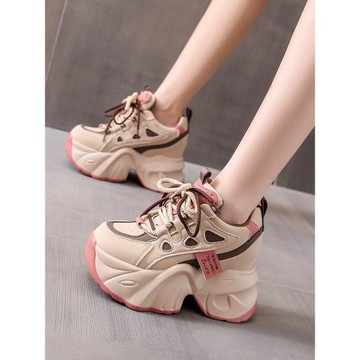 老爹鞋女2024秋冬季新款厚底增高運動鞋爆款百搭內增高加絨休閑鞋