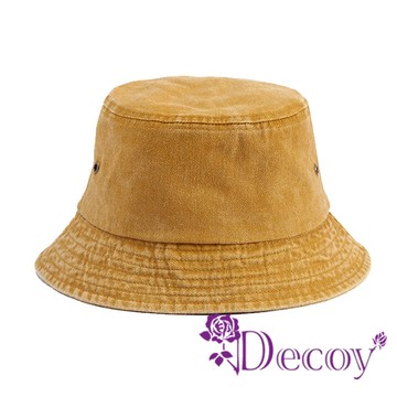 【Decoy】復古牛仔 簡約百搭防曬遮陽水洗圓頂漁夫帽/多色可選