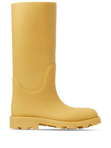 Burberry - Marsh slip-on rain boots - women - Polyamide/Rubber/Rubber/Elastane - 40 - Yellow