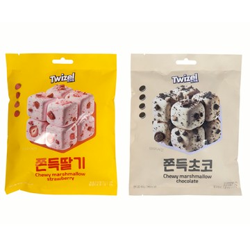 🇰🇷韓國爆紅TWIZEL 神級 Q彈草莓棉花糖 一吃就愛上 甜度滿分超療癒零食 限量搶購中 80g 草莓風味｜外酥內軟