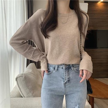 美拉德針織打底衫女秋裝2024新款義烏長袖風衣內搭毛衣安可雷上衣