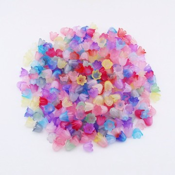 現貨（10個入）壓克力漸變鈴蘭花DIY飾品配件古風發簪流蘇步搖配飾