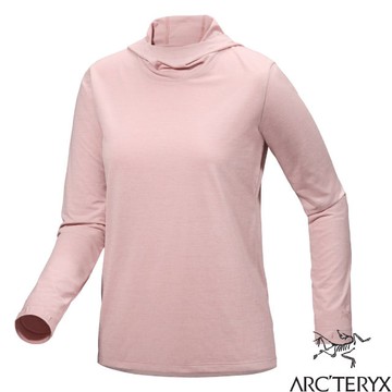 【ARCTERYX 始祖鳥】女 Taema 快乾長袖套頭衫.排汗長袖連帽上衣_X000007295-30804 野玫瑰雜粉