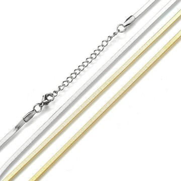 《316小舖》【AC32】(優質鈦鋼鍊條-時尚扁型細片鍊條/細片項鍊/金項鍊/銀項鍊/男項鍊/女項鍊/細項鍊/扁鍊條)