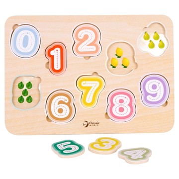 Classic WORLD 客來喜 數字筆畫學習板 54433  1個  10片