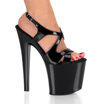 13/15/17/20厘米超高跟鞋模特走秀厚底水晶鞋性感寫真拍照演出鞋