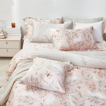 鋪棉兩用被套-雙人 / 6x7尺 / 40支萊賽爾天絲 / 瑞比蝶夢 台灣製