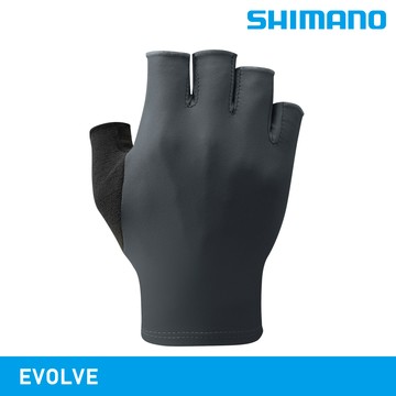SHIMANO 手套【炭灰】EVOLVE(自行車手套 露指手套)