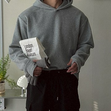 正韓素面堅挺保暖指孔抓絨連帽上衣 5色 YUPPIE 預購商品 0106