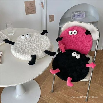 怪獸大眼俏皮可愛搞怪屁墊辦公室椅子坐墊學生宿舍椅墊座椅墊子圓