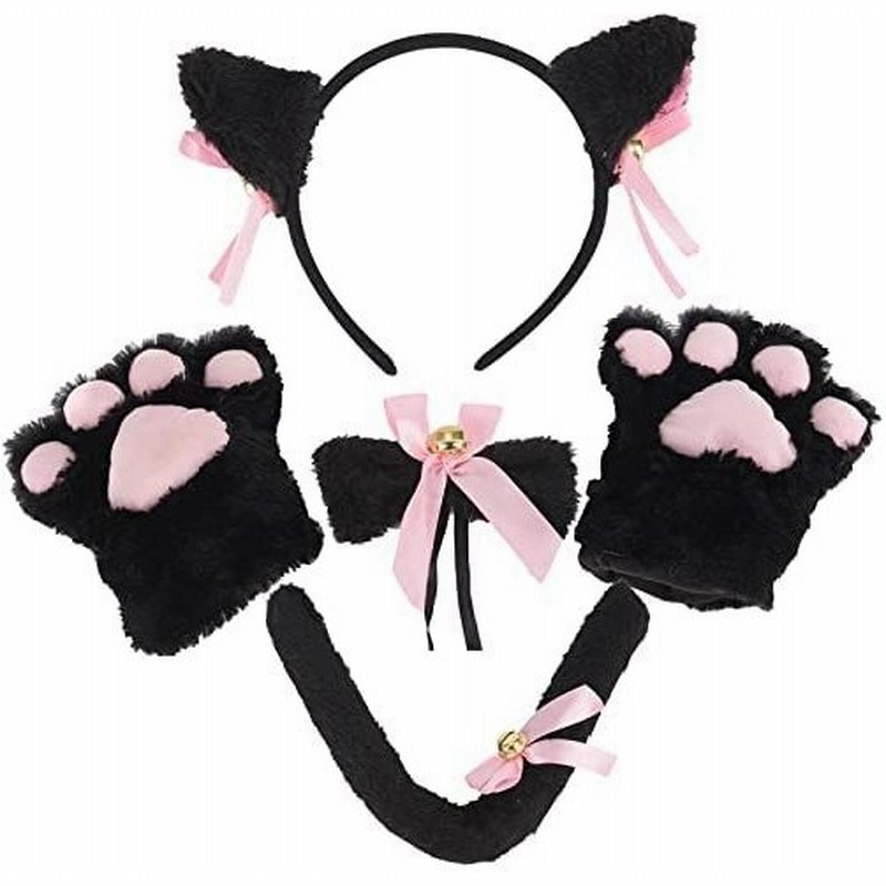 コスプレ道具 猫耳カチューシャ チョーカー しっぽ 肉球手袋 蝶結び 鈴設計 ねこコスチューム コスプレ パーティー ロリータ 仮装小物 4点セット 通販 Lineポイント最大0 5 Get Lineショッピング