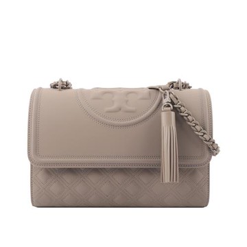 TORY BURCH Fleming Matte 縫線翻蓋流蘇二用包(任選) 82559