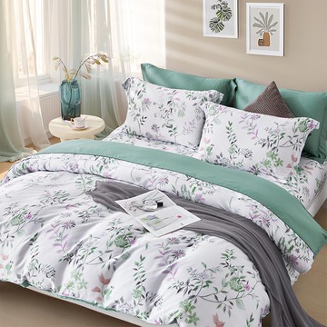 TENCEL 60支100%純天絲床包 + 枕套 2個  床墊套 + 枕套組  雙人  喬斯蒂