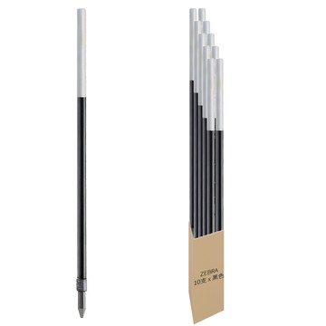 ZEBRA 斑馬牌 油性原子筆芯 SK-0.7 黑色 Clip-on多色筆、Clip-on多功能筆皆適用  10支