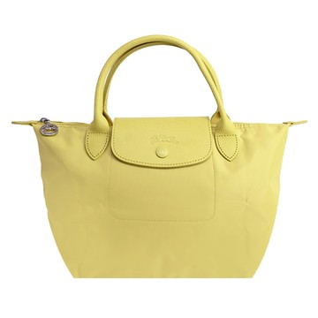 LONGCHAMP LE PLIAGE ONE系列短把尼龍單色摺疊水餃包(小/青橙綠)