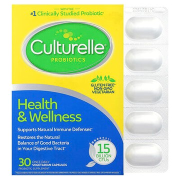 Culturelle, 益生菌，健康幫助，50 毫克（150 億 CFU），30 粒素食膠囊