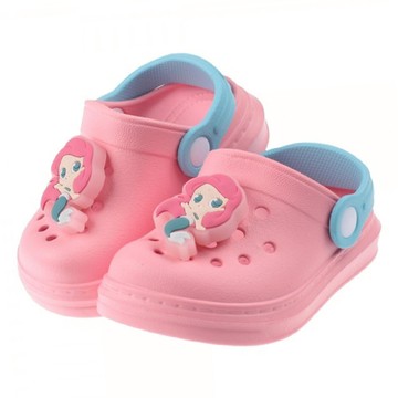 BORUI 柏睿鞋業 兒童款 電燈飾釦洞洞涼鞋 造型防水園丁鞋  粉色  170mm