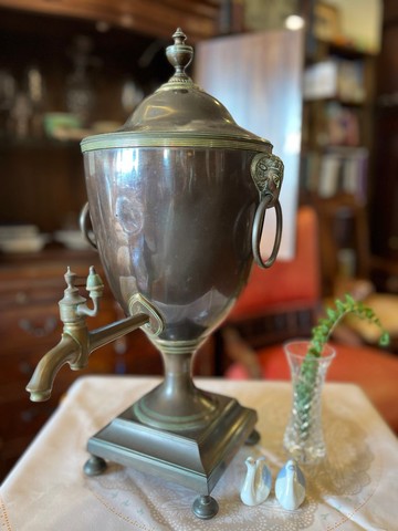 百年古董19世紀薩莫瓦爾銅製熱水壺