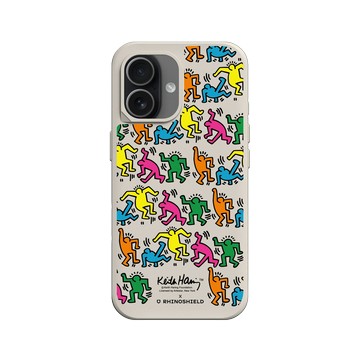 iPhone 17 SolidX 貝殼灰 - Keith Haring - 跳舞的人