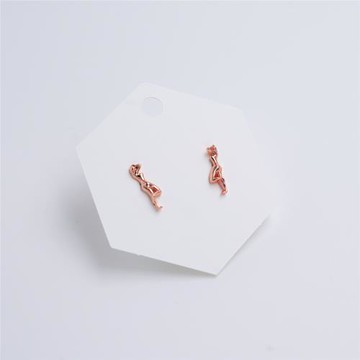 常玉藝術珠寶系列-美艷耳針(玫瑰金色)