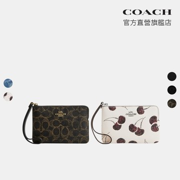 【COACH】經典標誌拉鍊手腕包-多色任選(CDF32/CDF35)｜官方直營