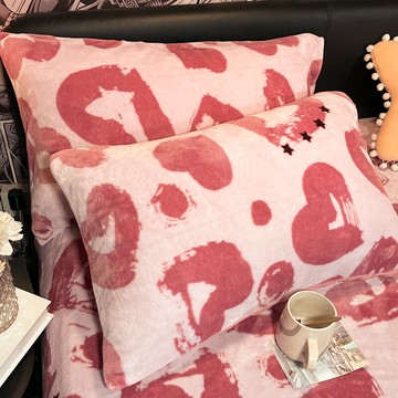 冬季ins網紅加厚牛奶絨枕頭套珊瑚絨面枕芯內膽套加絨48x74一對裝