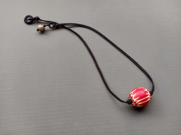 老義大利雪佛蘭老琉璃珠手工編結項鍊 – 古董老玉石 / 設計品