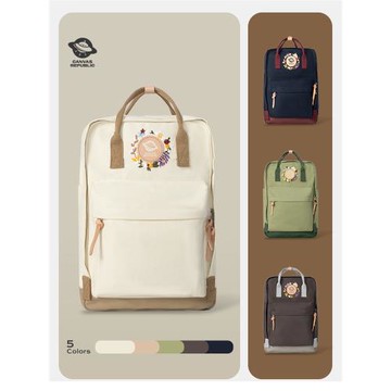 (免運)canvasrepublic帆布共和國雙肩包女國風刺繡戶外出行背包學生書包