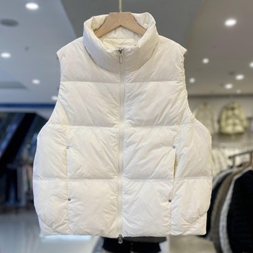 [米蘭精品] 真羽絨90%鴨絨羽絨外套羽絨衣夾克-馬甲寬鬆保暖輕便女外套3色74ip42