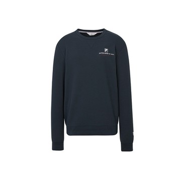 FILA 男長袖圓領T恤-丈青 1TEZ-5700-NV