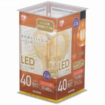 アイリスオーヤマ LDA4C-G-FK ECOHiLUX [LEDフィラメント電球(E26口金・40W相当・485lm・キャンドル色)]