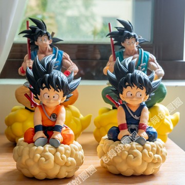 新品優惠！！！龍珠現貨 七龍珠動漫周邊童年孫悟空手辦 筋斗云坐姿模型公仔擺件