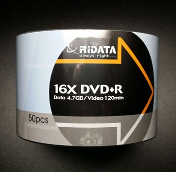 錸德RITEK 16X DVD+R 空白光碟片、光碟片 (50片)【領券滿額再折千7/31止】