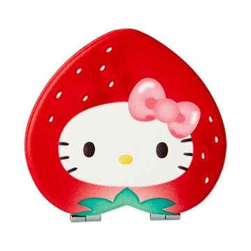 【震撼精品百貨】Hello Kitty 凱蒂貓~三麗鷗 KITTY隨身雙面鏡-草莓#24357