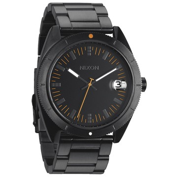NIXON The ROVER SS 率性魅力時尚運動腕錶-鋼帶-螢光橘黑